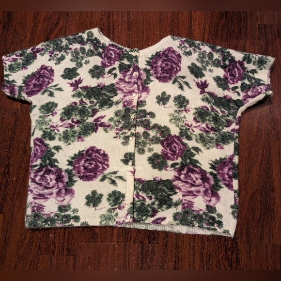 Sezane Cream and Green Floral Sweater - Picture 2 of 9